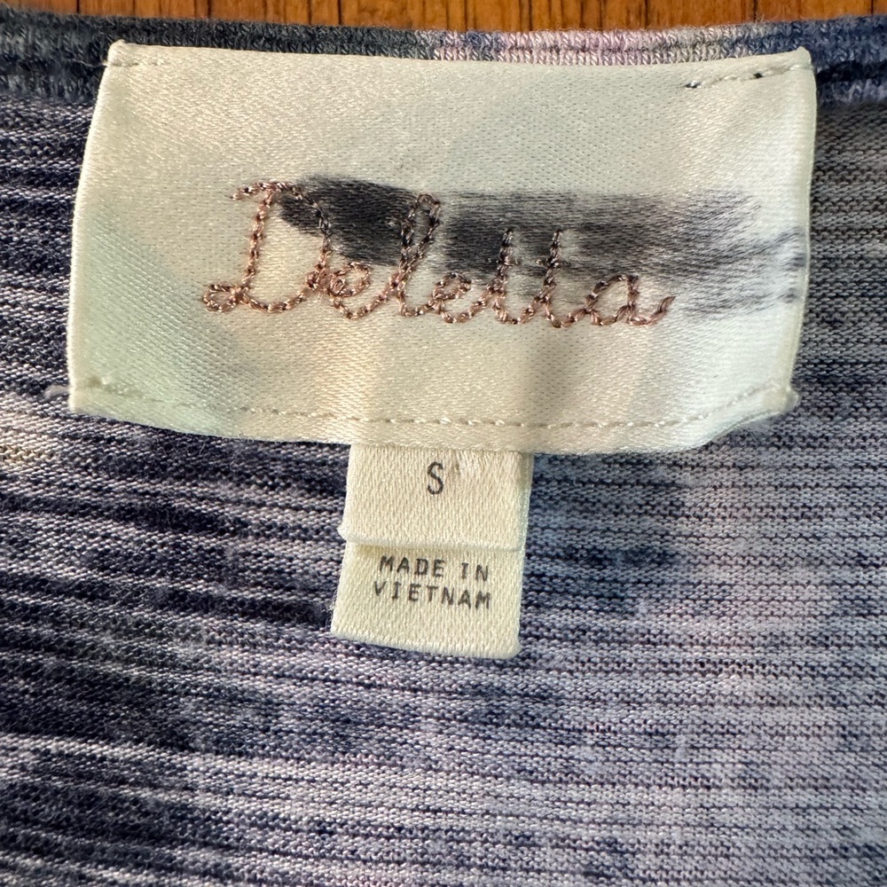 Anthropologie Deletta Watercolor Ruffle Top- Size Small - Picture 4 of 5